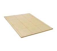 PATIKIL Maobian Xuan Paper, 70 Sheets Rice Paper with 4" Grid for Calligraphy Practice, Painting, Drawing, Half Raw Ripe Xuan, 15"x12"(Light Yellow)