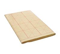 PATIKIL Maobian Xuan Paper, 70 Sheets Rice Paper with 4" Grid for Calligraphy Practice, Painting, Drawing, Half Raw Ripe Xuan, 26"x15"(Light Yellow)