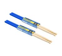 PATIKIL Maple Wood Drumstick Anti Slip Handle Grips Drum Stick Wrap 7A Blue 2 Pair for Drumming Musical Instrument Percussion
