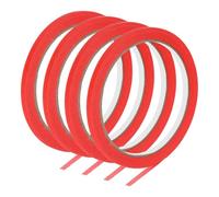 PATIKIL Masking Tape 0.2 Inch Wide, 4 Roll 22 Yard Painters Tape Bulk No Residue Craft Tape for Wall Painting Labeling Car Painting Home DIY Flower Crafts Decoration, Red