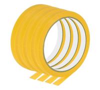 PATIKIL Masking Tape 0.4 Inch Wide, 4 Roll 22 Yard Painters Tape Bulk No Residue Craft Tape for Wall Painting Labeling Car Painting Home DIY Flower Crafts Decoration, Yellow