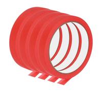 PATIKIL Masking Tape 0.6 Inch Wide, 4 Roll 22 Yard Painters Tape Bulk No Residue Craft Tape for Wall Painting Labeling Car Painting Home DIY Flower Crafts Decoration, Red