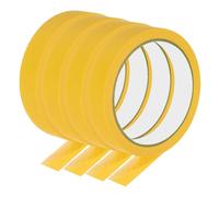 PATIKIL Masking Tape 0.8 Inch Wide, 4 Roll 22 Yard Painters Tape Bulk No Residue Craft Tape for Wall Painting Labeling Car Painting Home DIY Flower Crafts Decoration, Yellow