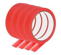 PATIKIL Masking Tape 0.8 Inch Wide, 4 Roll 22 Yard Painters Tape Bulk No Residue Craft Tape for Wall Painting Labeling Car Painting Home DIY Flower Crafts Decoration, Red