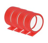 PATIKIL Masking Tape 1.4 Inch Wide, 4 Roll 22 Yard Painters Tape Bulk No Residue Craft Tape for Wall Painting Labeling Car Painting Home DIY Flower Crafts Decoration, Red