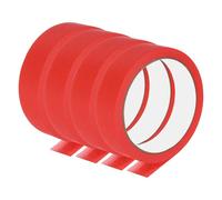 PATIKIL Masking Tape 1 Inch Wide, 4 Roll 22 Yard Painters Tape Bulk No Residue Craft Tape for Wall Painting Labeling Car Painting Home DIY Flower Crafts Decoration, Red