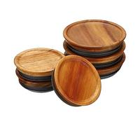 PATIKIL Mason Jar Lids - Wooden Storage Canning Jar Lids with Airtight Silicone Seal (3 Regular, 3 Wide)