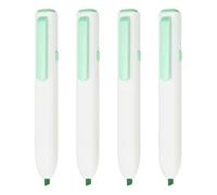 PATIKIL Matcha Green Highlighter, 4 Pcs Retractable Highlighters Click High Lighters No Bleeds Chisel Tip Colored Markers for Note Taking Underline Drawing (AHMF0601D13)