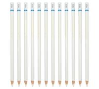 PATIKIL Med Drawing Pencils for Sketching, 12PCS Sketch Pencils for Drawing Art Pencils Graphite Wood Pre-sharpened for Drawing Sketching Artist, Round, White Refill, White/Blue Pole