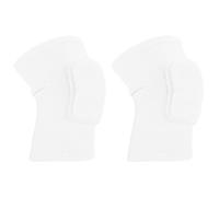 PATIKIL Medium Protective Knee Pads, 2 Pcs Anti-Slip Padded Sponge Knee Brace Support Breathable Knee Sleeve for Dance Skating Football Basketball Volleyball Protector, White