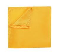PATIKIL Men's Pocket Squares Hankie 6 Pack Satin Solid Suits Handkerchiefs Bulk Set for Bride Wedding Party Measures 8.6" x 8.6", Golden Yellow