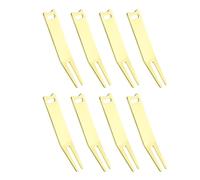PATIKIL Metal Bending Golf Divot Repair Tool, 8 Pcs Metal Golf Fork Accessory Curved Spit for Golf Golfer Men Women Repairing, Gold