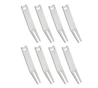 PATIKIL Metal Bending Golf Divot Repair Tool, 8 Pcs Metal Golf Fork Accessory Curved Spit for Golf Golfer Men Women Repairing, Silver