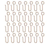 PATIKIL Metal Curtain Track Hooks, 28Pcs S-Shaped Steel Drapery Wire Hook Pins for Ceiling Wall Drape Track Shower Curtains Door Curtains, Rose Gold
