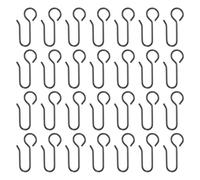 PATIKIL Metal Curtain Track Hooks, 28Pcs S-Shaped Steel Drapery Wire Hook Pins for Ceiling Wall Drape Track Shower Curtains Door Curtains, Black