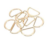 PATIKIL Metal D Ring, 10Pcs 20mm Flat Metal D Buckle Solid Dee Rings 12mm for Bags Backpack Wallets Leather Straps Webbing Pet Collars Hardware Assorted, Light Gold