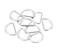 PATIKIL Metal D Ring, 10Pcs 25mm Flat Metal D Buckle Solid Dee Rings 14mm for Bags Backpack Wallets Leather Straps Webbing Pet Collars Hardware Assorted, Silver