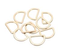 PATIKIL Metal D Ring, 10Pcs 25mm Flat Metal D Buckle Solid Dee Rings 17mm for Bags Backpack Wallets Leather Straps Webbing Pet Collars Hardware Assorted, Gold
