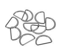 PATIKIL Metal D Ring, 10Pcs 30mm Flat Metal D Buckle Solid Dee Rings 17mm for Bags Backpack Wallets Leather Straps Webbing Pet Collars Hardware Assorted, Black
