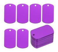 PATIKIL Metal Engraving Blank Tags, 45 Pcs Rectangle Aluminum Blank Tag Metal DIY Tag with Hole for Engraving Stamping Jewelry Bracelet Necklace DIY Craft Making, Purple