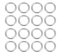 PATIKIL Metal O Rings 15mm / 0.6", 10 Pack Electroplated Zinc Alloy O Ring Buckle Seamless Welded Round Rings for Bag Purse Belts Hardware DIY Craft Dog Leashes, Silver