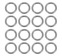 PATIKIL Metal O Rings 15mm / 0.6", 10 Pack Electroplated Zinc Alloy O Ring Buckle Seamless Welded Round Rings for Bag Purse Belts Hardware DIY Craft Dog Leashes, Dark Gray