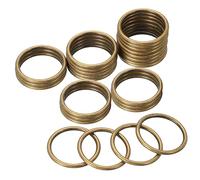 PATIKIL Metal O Rings 40mm / 1.6", 20 Pack Electroplated Zinc Alloy O Ring Buckle Seamless Welded Round Rings for Bags Purse Belts Hardware DIY Craft Dog Leashes, Bronze