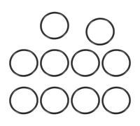 PATIKIL Metal O Rings 50mm / 2", 10 Pack Electroplated Zinc Alloy O Ring Buckle Seamless Welded Round Rings for Bag Purse Belts Hardware DIY Craft Dog Leashes, Black