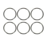 PATIKIL Metal O Rings 50mm / 2", 6 Pack Electroplated Zinc Alloy O Ring Buckle Seamless Welded Round Rings for Bag Purse Belts Hardware DIY Craft Dog Leashes, Gun