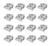 PATIKIL Metal Pencil Sharpeners, 12 Pack Aluminum Alloy Handheld Mini Manual Pencil Sharpener with Double Holes for Office Classroom Art Painting, Silver