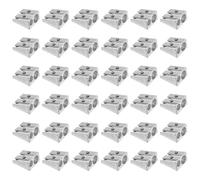 PATIKIL Metal Pencil Sharpeners, 36 Pack Aluminum Alloy Handheld Mini Manual Pencil Sharpener with Double Holes for Office Classroom Art Home Painting, Silver