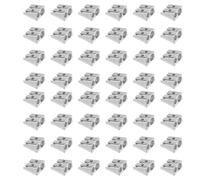 PATIKIL Metal Pencil Sharpeners, 48 Pack Aluminum Alloy Handheld Mini Manual Pencil Sharpener with Double Holes for Office Classroom Art Painting, Silver