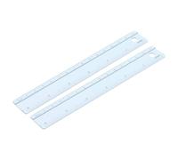 PATIKIL Metal Ruler 6 Inch/15cm, 2 Pcs Aluminum Straight Edge Ruler, Dual Scale Measuring Tool with Inch/Centimeter Scales & Hole for Math Office Drawing Engineering Home, Blue