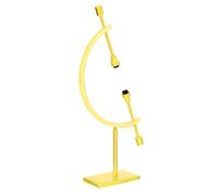 PATIKIL Metal Sphere Display Stand, Hold Up to 2.8" Crystal Sphere Holder Caliper Stand for Displaying Globes Minerals Decorations Souvenirs Ornament, Golden