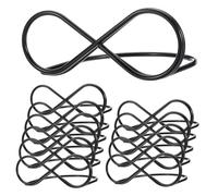 PATIKIL Metal Table Card Holder, 12 Pack Black Number Eight Shape Memo Clip Stand with Heart Clasp for Pictures Photos Note Card Paper Food Sign