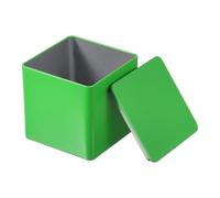 PATIKIL Metal Tea and Tin Set 3.35"x3.35"x3.35", Airtight Storage Square Container with Lid for Loose Tea Coffee Candy Treats Gifts Spice DIY, Green