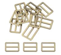PATIKIL Metal Tri-glide Slide Buckle 32mm, 10 Pcs Zinc Alloy Adjuster Sliders Webbing Strap Fasteners for Bag Belt Dog Collar Harness Backpack, Bronze