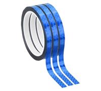 PATIKIL Metalized Polyester Film Tape 10mm x 50 Meters, 3 Pcs Metallic Decor Laser Blue Adhesive Mirror Tape for Detailing Accent Wall Graphic Arts Boat Trim Walls