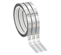 PATIKIL Metalized Polyester Film Tape 10mm x 50 Meters, 3 Pcs Metallic Decor Laser Silver Adhesive Mirror Tape for Detailing Accent Wall Graphic Arts Boat Trim Walls