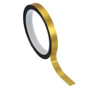 PATIKIL Metalized Polyester Film Tape 12mm x 50 Meters, Metallic Decor Tape Matte Golden Adhesive Mirror Tape for Detailing Accent Wall Graphic Arts Boat Trim Walls