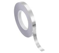 PATIKIL Metalized Polyester Film Tape 15mm x 50 Meters, Metallic Decor Tape Brushed Silver Adhesive Mirror Tape for Detailing Accent Wall Graphic Arts Boat Trim Walls