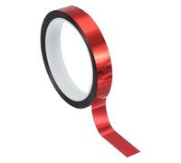 PATIKIL Metalized Polyester Film Tape 15mm x 50 Meters, Metallic Decor Tape Glossy Red Adhesive Mirror Tape for Detailing Accent Wall Graphic Arts Boat Trim Walls