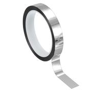 PATIKIL Metalized Polyester Film Tape 15mm x 50 Meters, Metallic Decor Tape Glossy Silver Adhesive Mirror Tape for Detailing Accent Wall Graphic Arts Boat Trim Walls