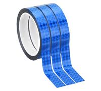 PATIKIL Metalized Polyester Film Tape 18mm x 50 Meters, 3 Pcs Metallic Decor Laser Blue Adhesive Mirror Tape for Detailing Accent Wall Graphic Arts Boat Trim Walls