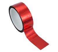 PATIKIL Metalized Polyester Film Tape 40mm x 50 Meters, Metallic Decor Tape Glossy Red Adhesive Mirror Tape for Detailing Accent Wall Graphic Arts Boat Trim Walls