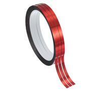 PATIKIL Metalized Polyester Film Tape 5mm x 50 Meters, 3 Pack Metallic Decor Tape Glossy Red Adhesive Mirror Tape for Detailing Accent Wall Graphic Arts Boat Trim Walls