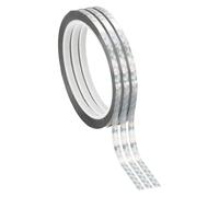 PATIKIL Metalized Polyester Film Tape 5mm x 50 Meters, 3 Pcs Metallic Decor Laser Silver Adhesive Mirror Tape for Detailing Accent Wall Graphic Arts Boat Trim Walls