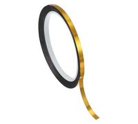 PATIKIL Metalized Polyester Film Tape 5mm x 50 Meters, Metallic Decor Tape Glossy Golden Adhesive Mirror Tape for Detailing Accent Wall Graphic Arts Boat Trim Walls