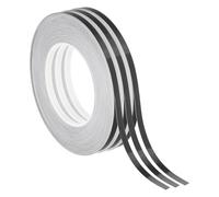 PATIKIL Metalized Polyester Film Tape 6.3mm x 50 Meters, 3 Pack Metallic Decor Tape Glossy Black Adhesive Mirror Tape for Detailing Accent Wall Graphic Arts Boat Trim Walls