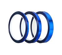 PATIKIL Metalized Tape 0.2/0.4/0.6 Inch x 55 Yards, 3 Roll Mirror Metallic Masking Foil Sticker Self Adhesive for Detailing Accent Wall Graphic Arts, Blue